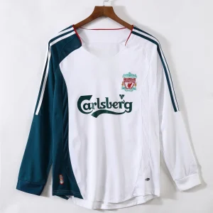 2006-2007 Maillot Liverpool Extérieur Retro Manches Longues